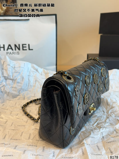 MN1 Fashion Genuine Leather Women's Bag with Box 25*6*16cm