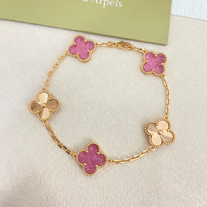 VAB4 New Arrival Classic Four‑Leaf Clover Unisex Bracelet Gold‑Plated Fashion Jewelry for Men & Women