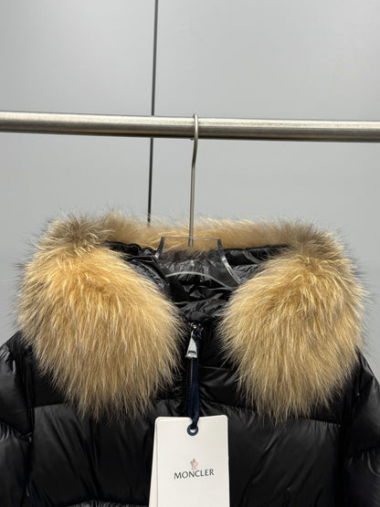 C7 Women's Casual Mid‑Length Hooded Down Jacket Winter Warm Outer Coat