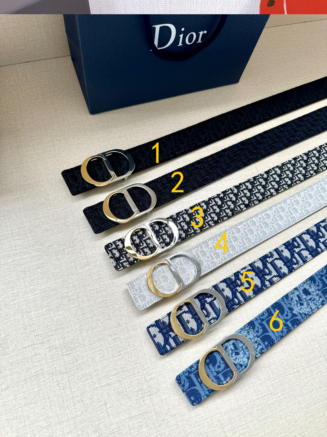 BE9 Real Leather Belt 3.2CM with packing