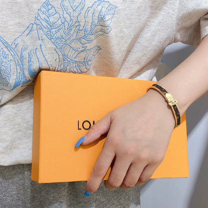 S022 Women 316L Titanium Steel Bracelet Fashion Gold Plated Jewelry