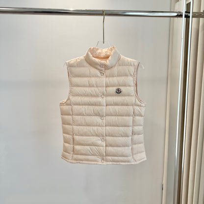 C19 Women's Classic Slim Fit Short Lightweight Stand Collar Down Vest