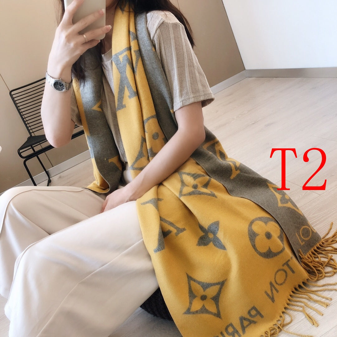 F43 Women Wool Blend Scarf Wrap 180*65CM