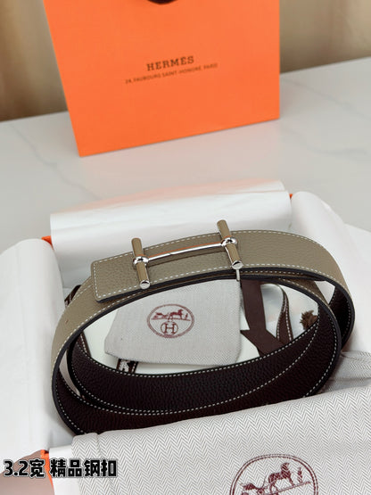 BE6 Real Leather Belt 3.2CM with packing