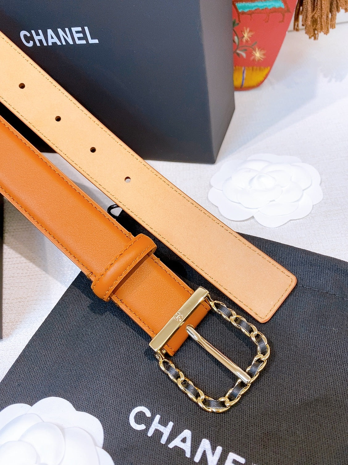 BE1 Real leather 3CM Belt with packing