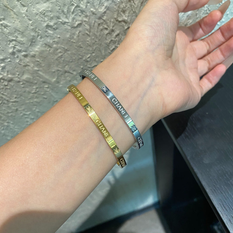 S499 Women 316L Titanium Steel Bracelet Fashion Gold Plated Jewelry