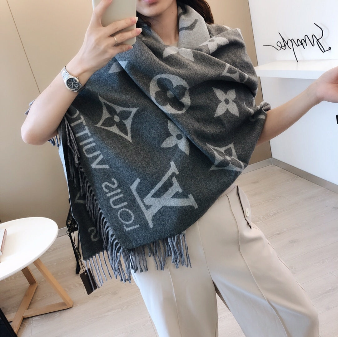 F43 Women Wool Blend Scarf Wrap 180*65CM