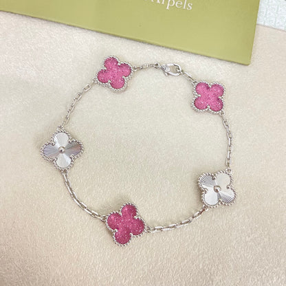 VAB4 New Arrival Classic Four‑Leaf Clover Unisex Bracelet Gold‑Plated Fashion Jewelry for Men & Women