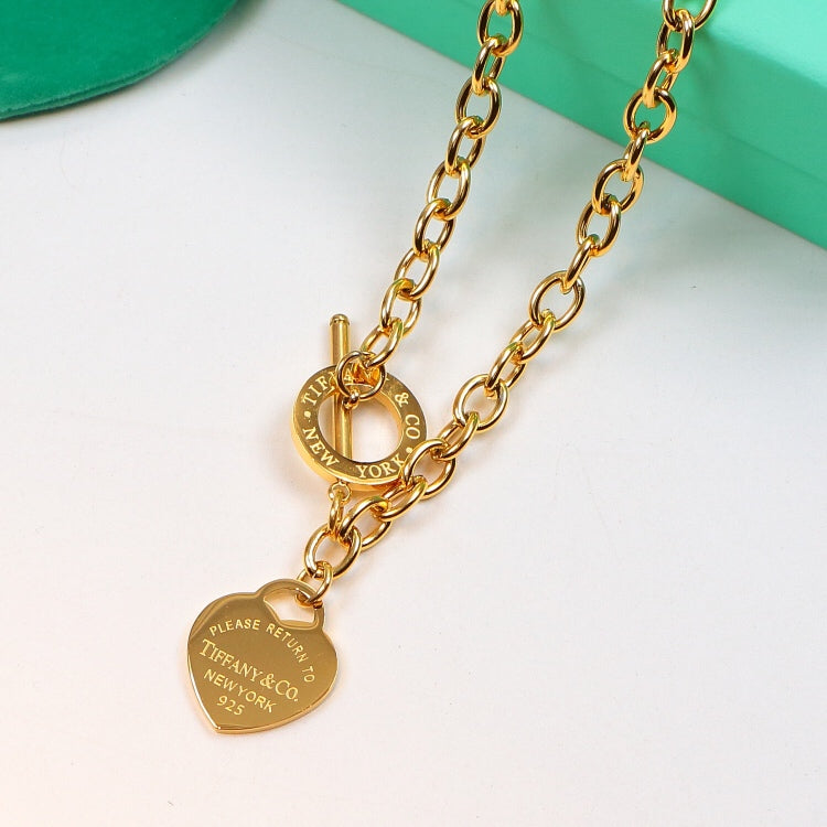 TN4 Classic necklace 316L titanium steel necklace fashionable gold-plated jewelry