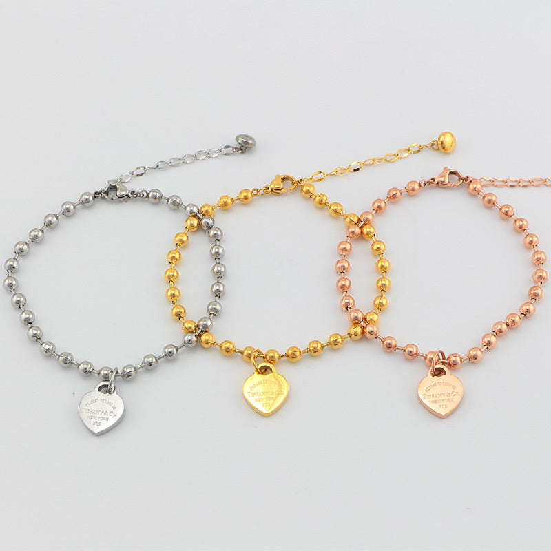 TB3 Classic 316L Titanium Steel Bracelet Fashion Gold Plated Jewelry