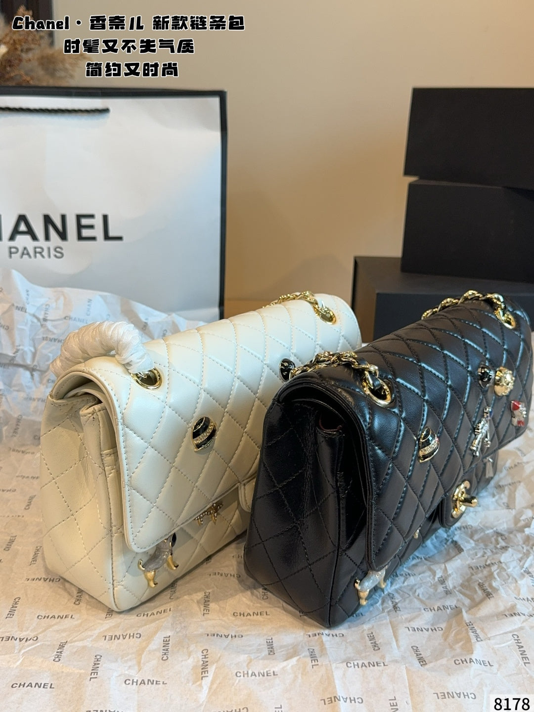 MN2 Fashion Genuine Leather Women's Bag with Box 25*6*16cm