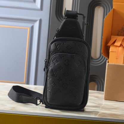 WM14 Men's fashion crossbody bag leather bag 16.0x33.0x5.7CM