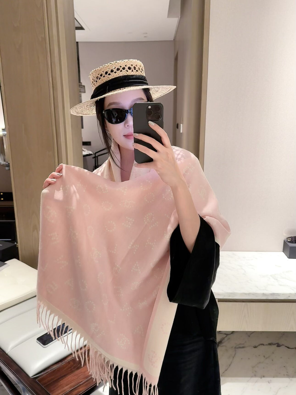 F44 Women Wool Blend Scarf Wrap