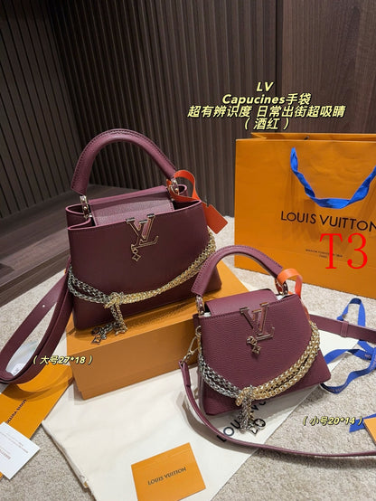 MN69 Women's leather bag handbag 27*18cm/20*14cm