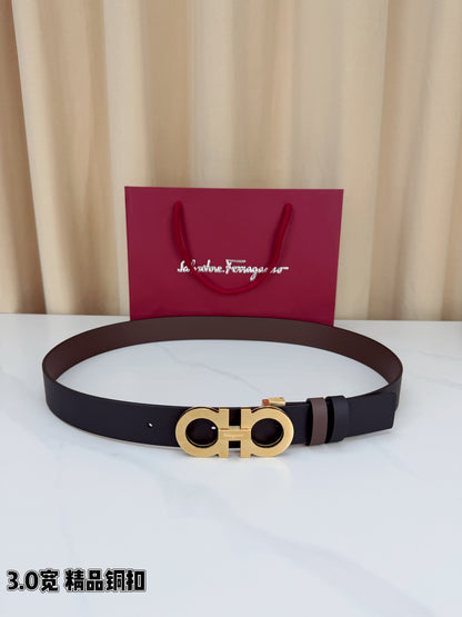BE13 Real Leather Belt 3.4CM with packing