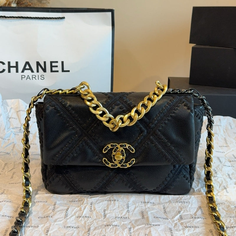 MN49 Women's bag classic leather bag 25*7*19cm