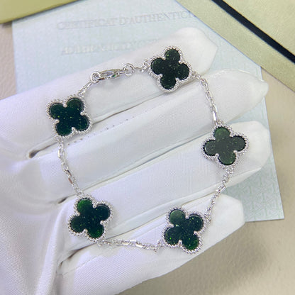 VAB7 Classic Four‑Leaf Clover Unisex Fashion Bracelet for Men and Women