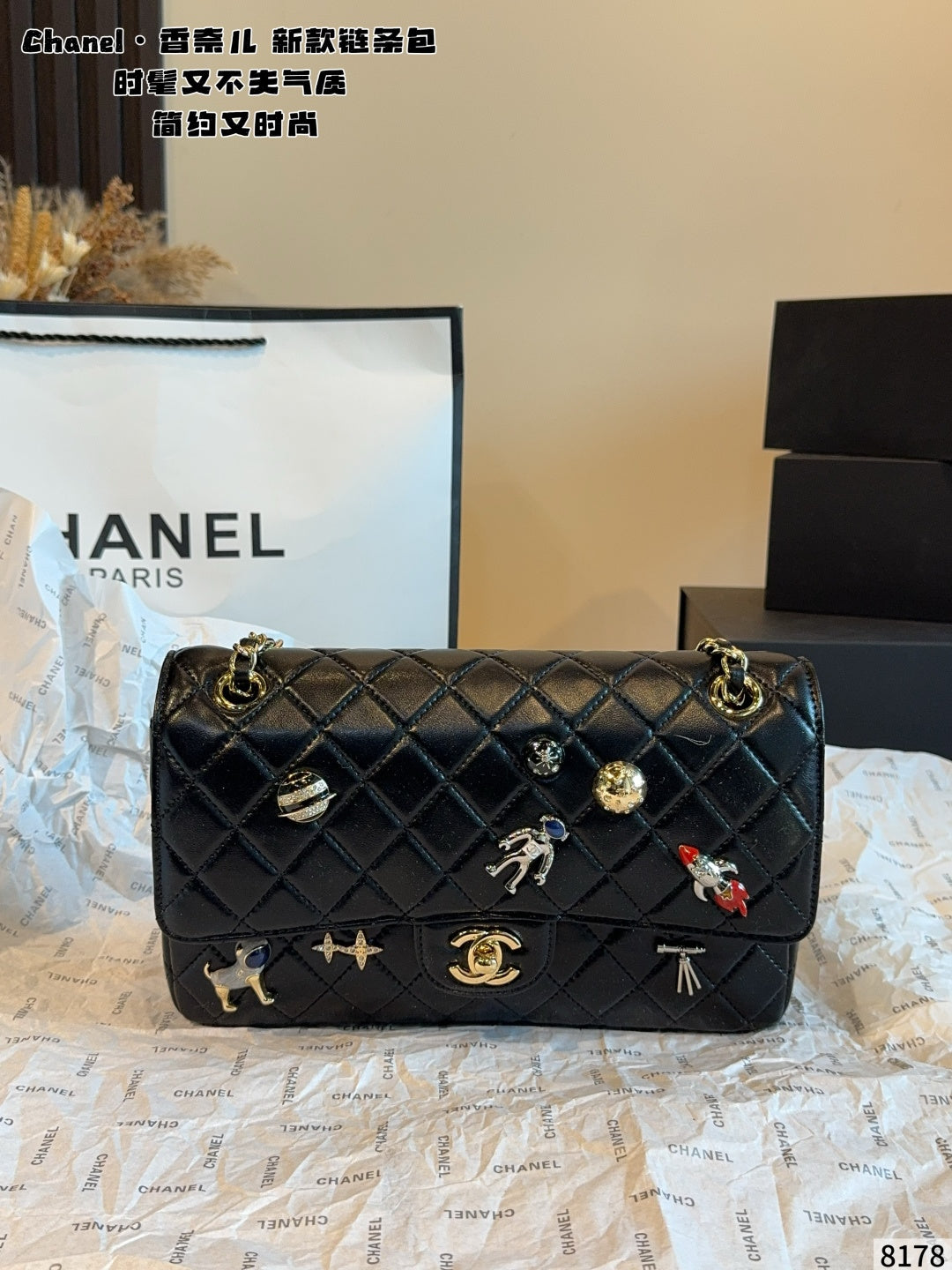 MN2 Fashion Genuine Leather Women's Bag with Box 25*6*16cm