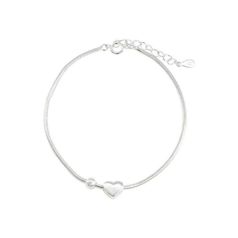 S925  silver heart bracelet simple high-quality jewelry