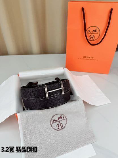 BE6 Real Leather Belt 3.2CM with packing