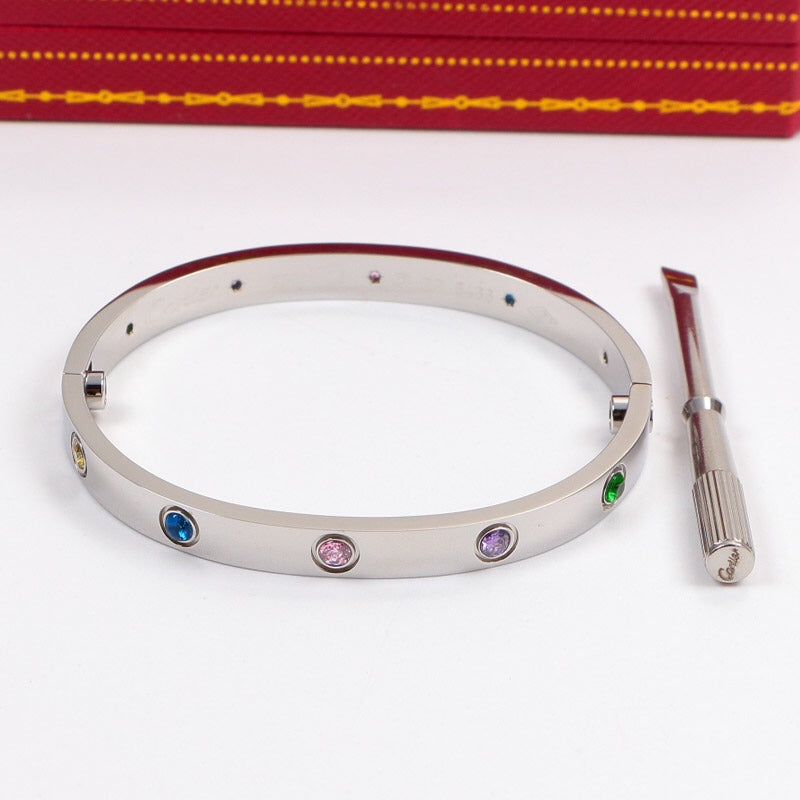 B37 Classic Bangle Bracelet with Screwdriver 316 Stainless Steel 18K Gold‑Plated Women and Men Jewelry