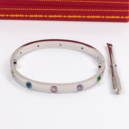 B37 Classic Bangle Bracelet with Screwdriver 316 Stainless Steel 18K Gold‑Plated Women and Men Jewelry