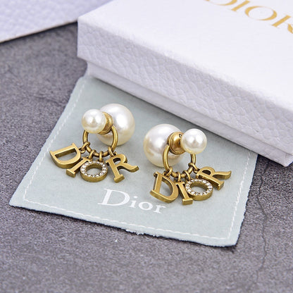 DIE8 Women gold-plated fashion earrings high-quality jewelry