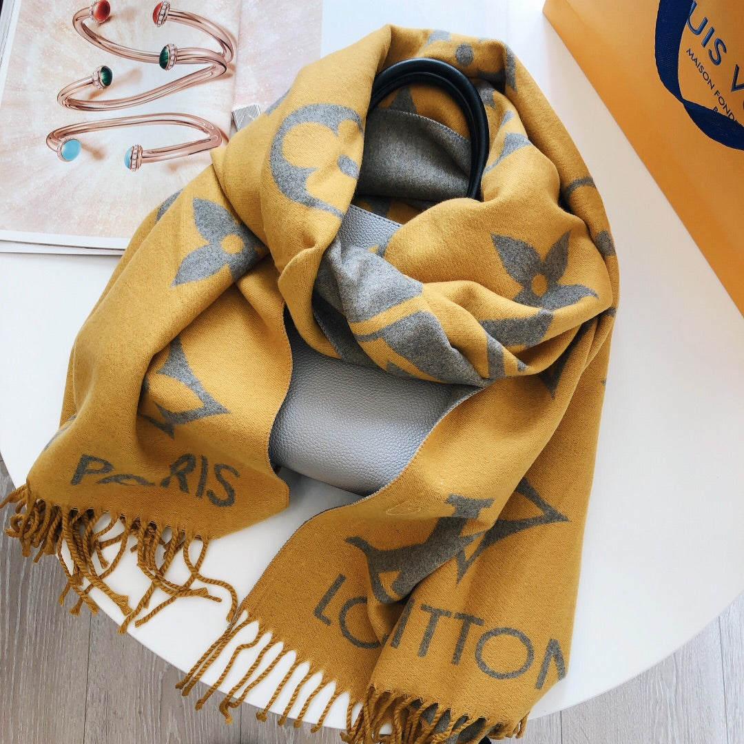 F43 Women Wool Blend Scarf Wrap 180*65CM