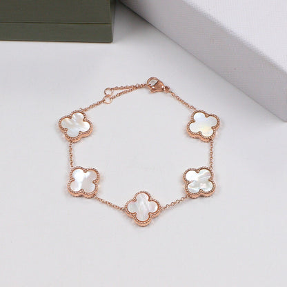 VAB1 Classic Four‑Leaf Clover Unisex Fashion Bracelet for Men and Women