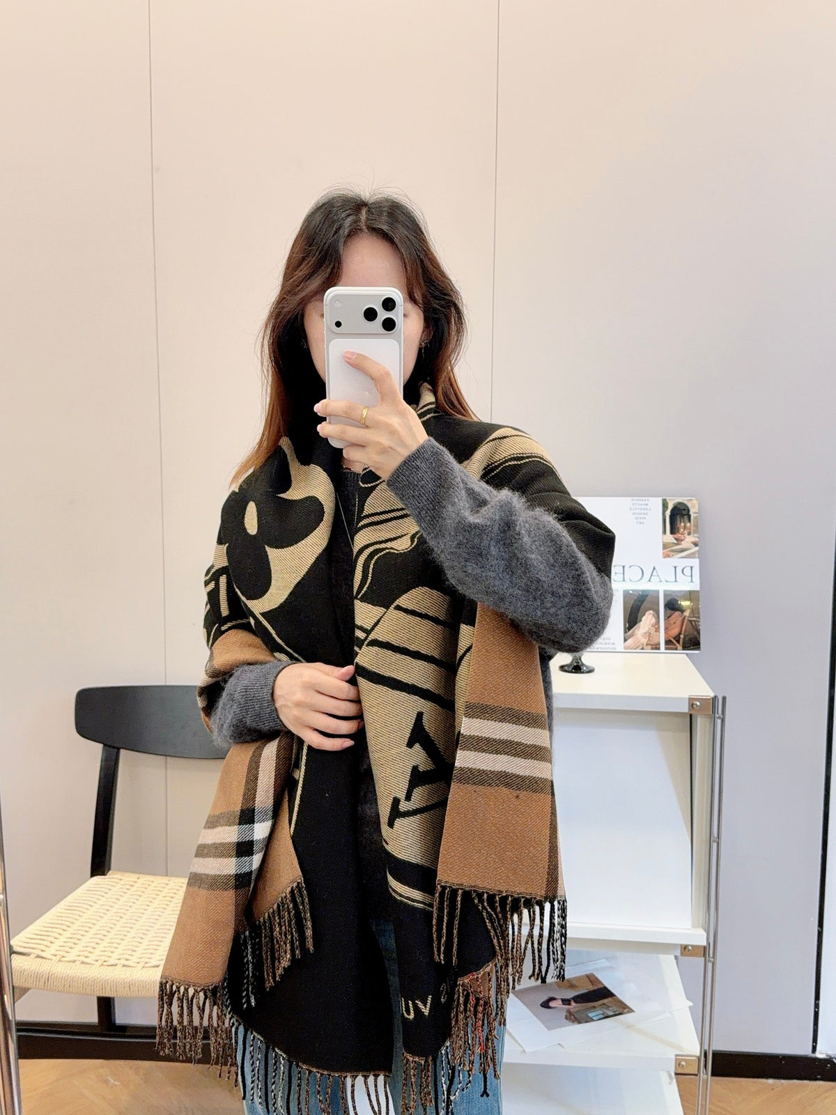 F6 Women's Winter Fashion High Quality Wool Scarf