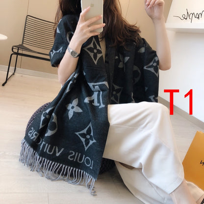 F43 Women Wool Blend Scarf Wrap 180*65CM