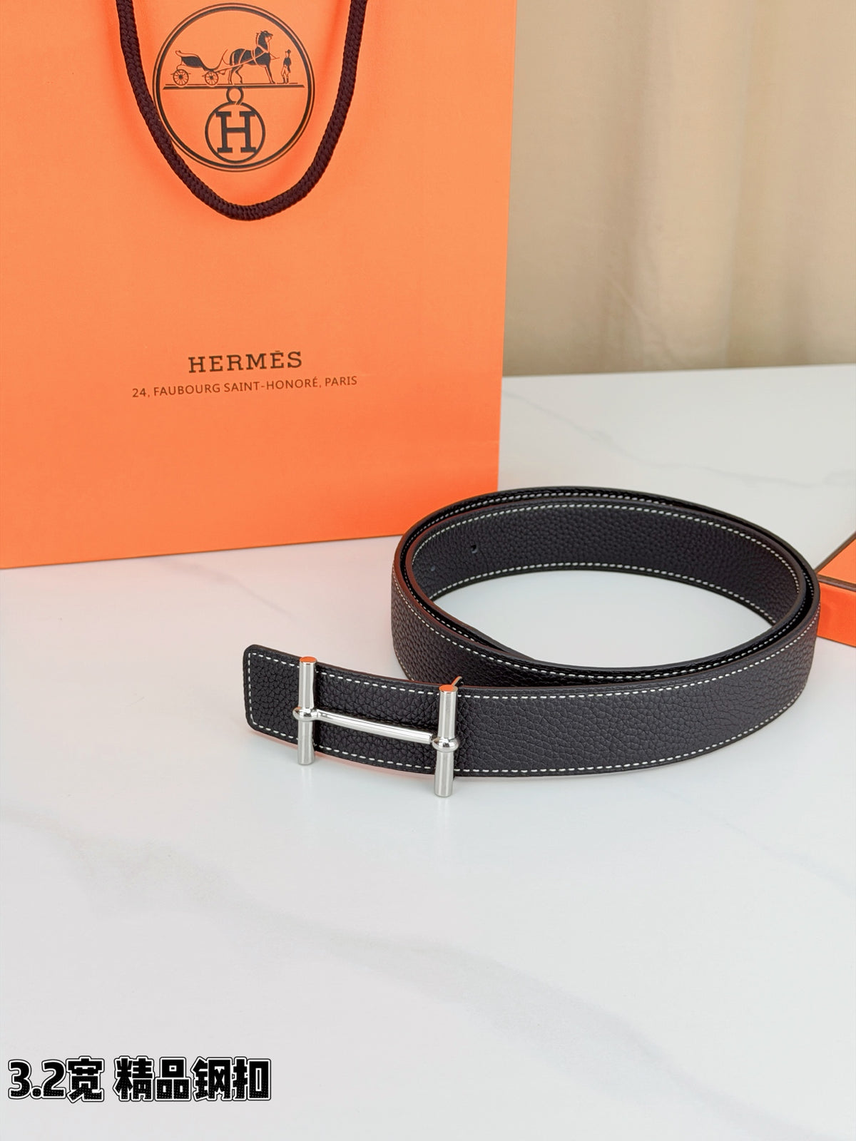 BE6 Real Leather Belt 3.2CM with packing