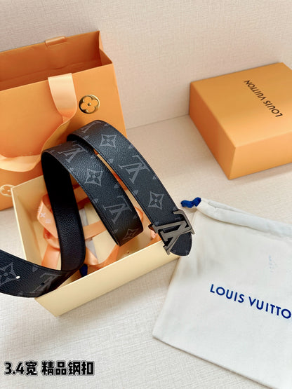 BE10 Real Leather Belt 3.4CM with packing