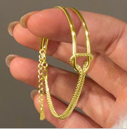 S925 sterling silver patchwork bracelet fashion jewelry