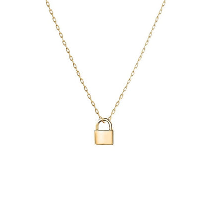 S925 sterling silver women's necklace lock head fashionable collarbone chain jewelry