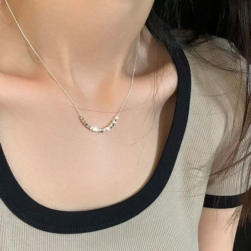 Necklace women's 999 silver simple and fashionable versatile collarbone chain jewelry