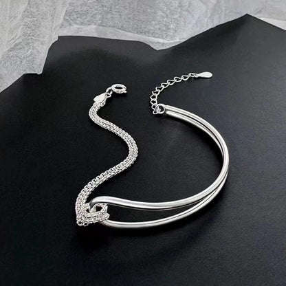 S925 sterling silver patchwork bracelet fashion jewelry