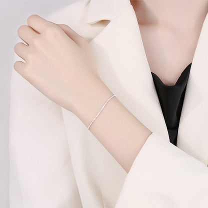 S925 sterling silver bracelet women's simple high-end jewelry jewelry