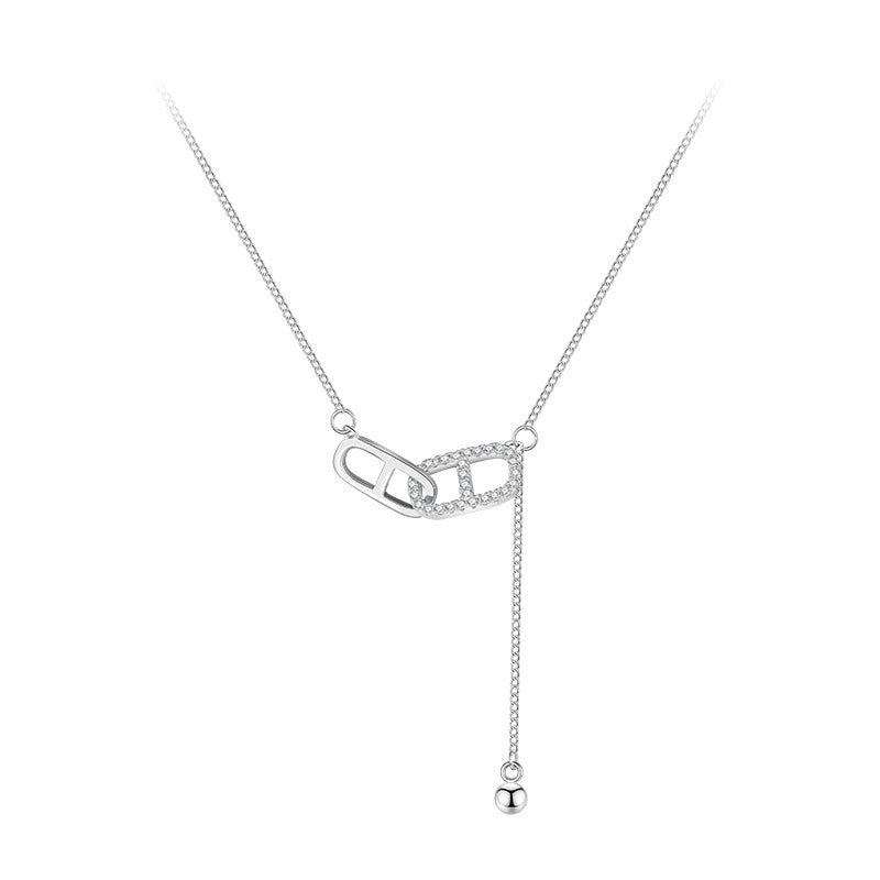 Necklace Women S925 Pure Silver Light Luxury Charm Versatile Jewelry