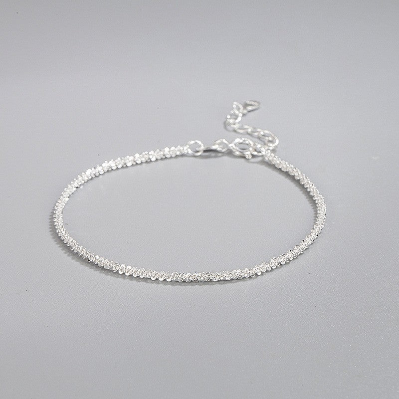 S925 sterling silver bracelet women's simple high-end jewelry jewelry