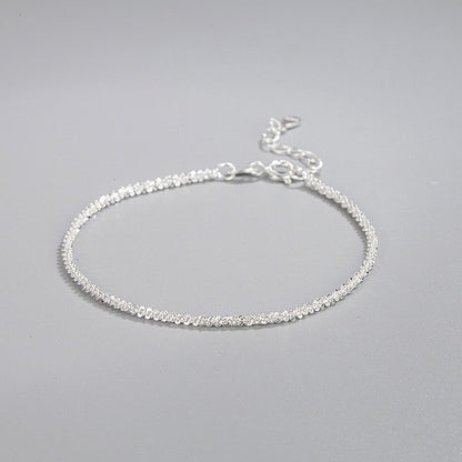 S925 sterling silver bracelet women's simple high-end jewelry jewelry