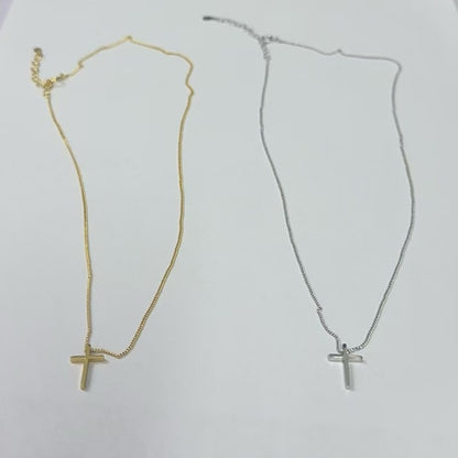 Cross necklace women S925 pure silver simple and fashionable jewelry