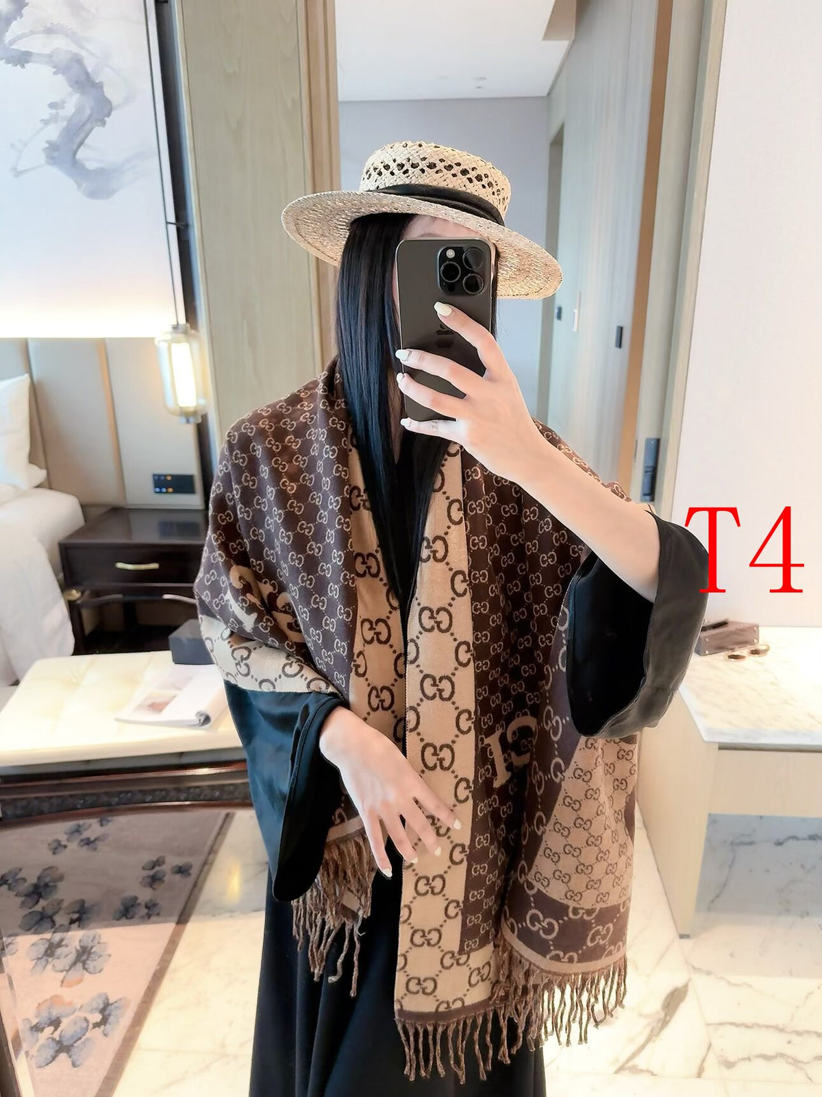 F49 Women Wool Blend Scarf Wrap