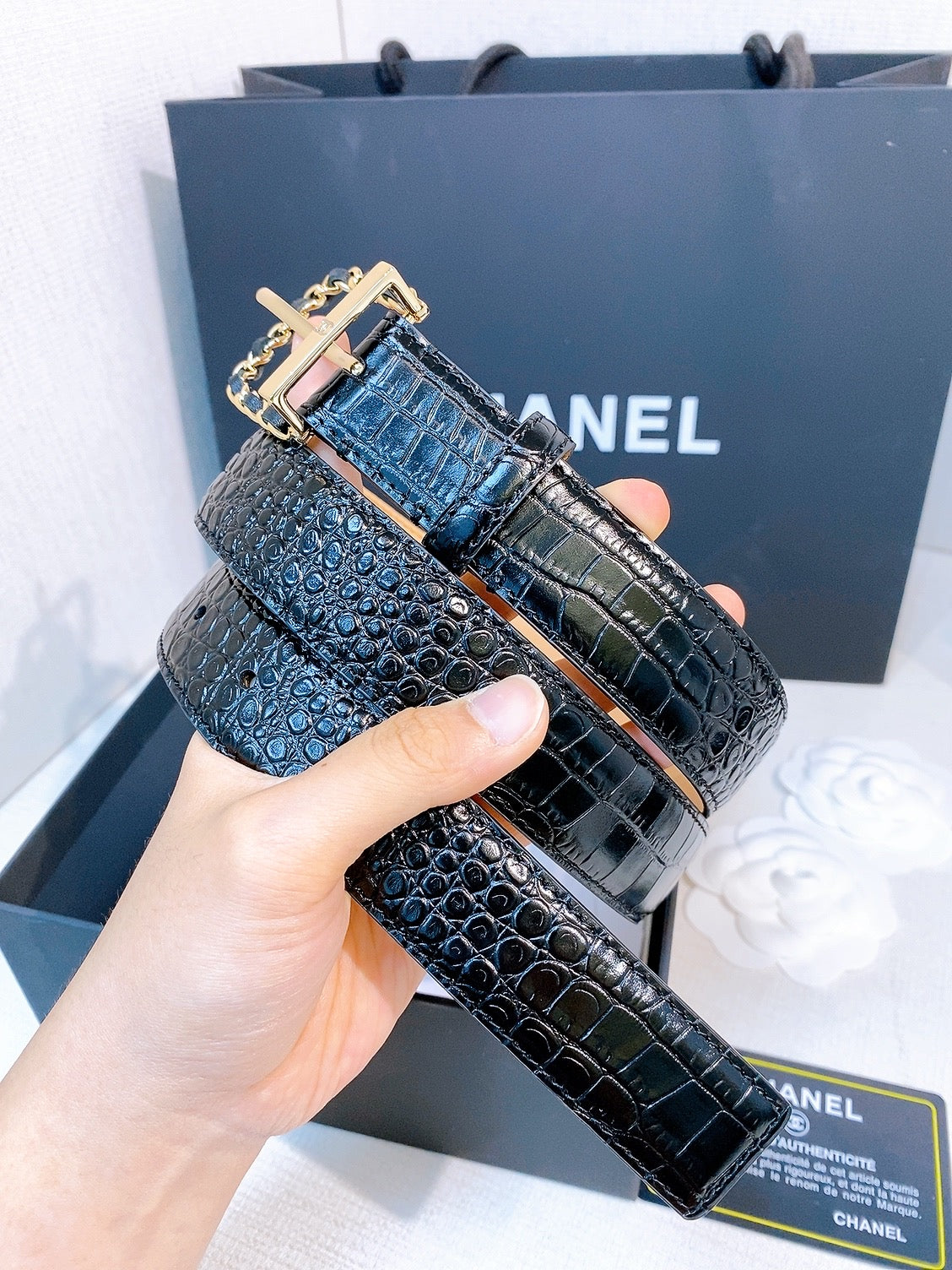 BE1 Real leather 3CM Belt with packing