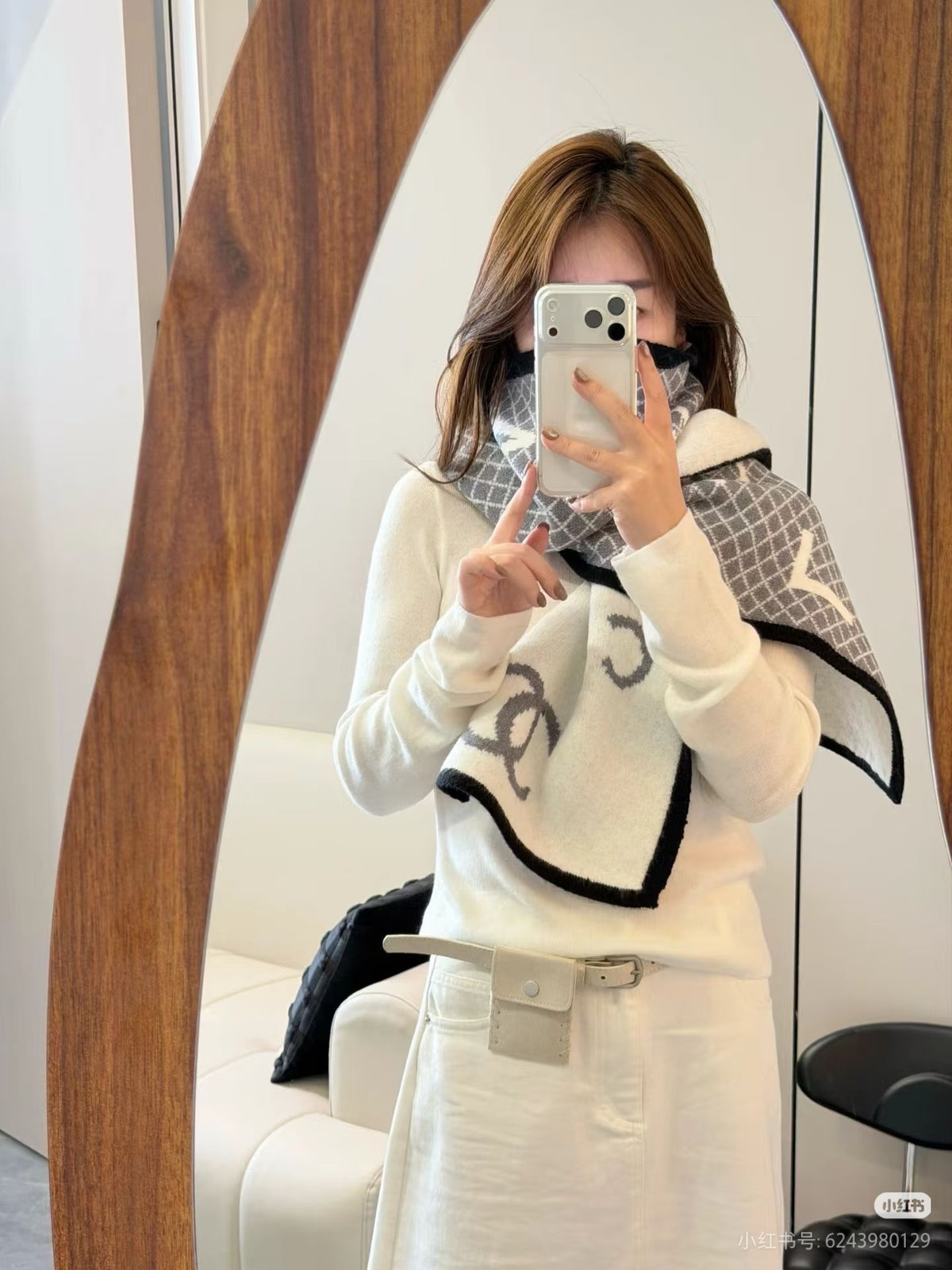 F31 Women's Winter Fashion Wool Scarf 30x190cm
