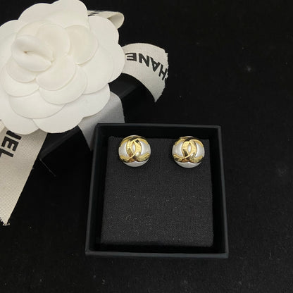E1 Women gold-plated fashion round earrings high-quality jewelry