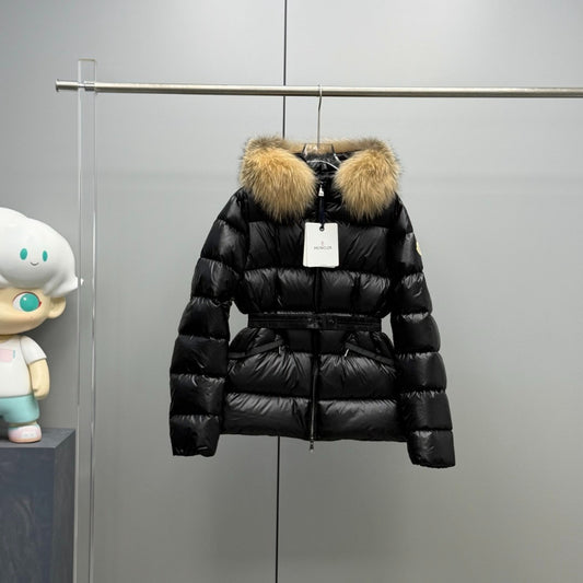 C7 Women's Casual Mid‑Length Hooded Down Jacket Winter Warm Outer Coat