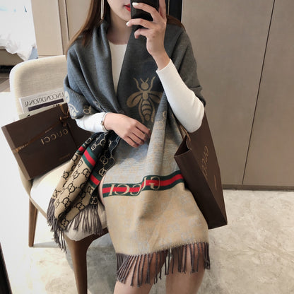 F61 Women's wool blend scarf shawl 180*65CM