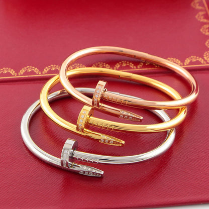 B36 Classic Men Women 18K Gold‑Plated Bangle Stainless Steel Fashion Jewelry