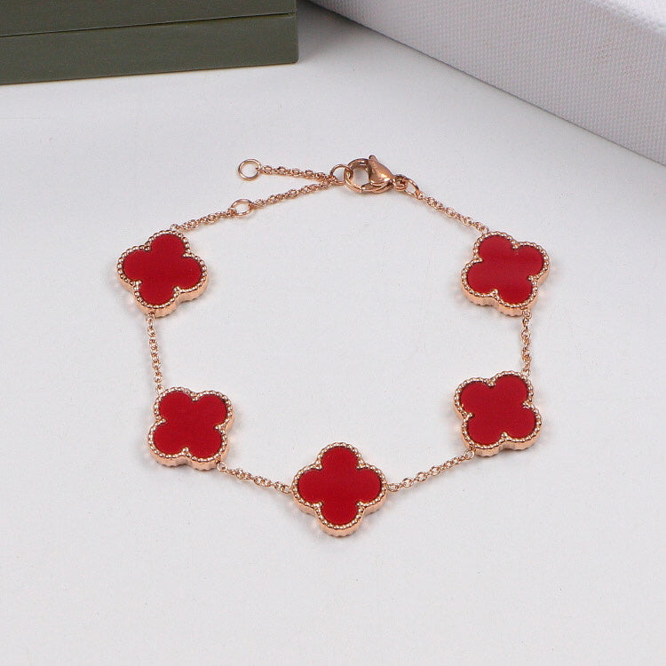VAB1 Classic Four‑Leaf Clover Unisex Fashion Bracelet for Men and Women
